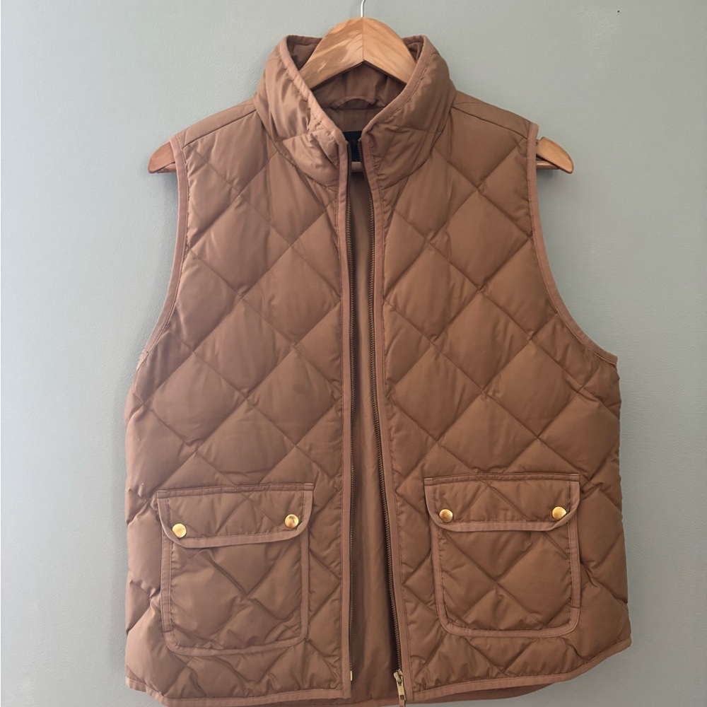 J.Crew Quilted Brown Vest